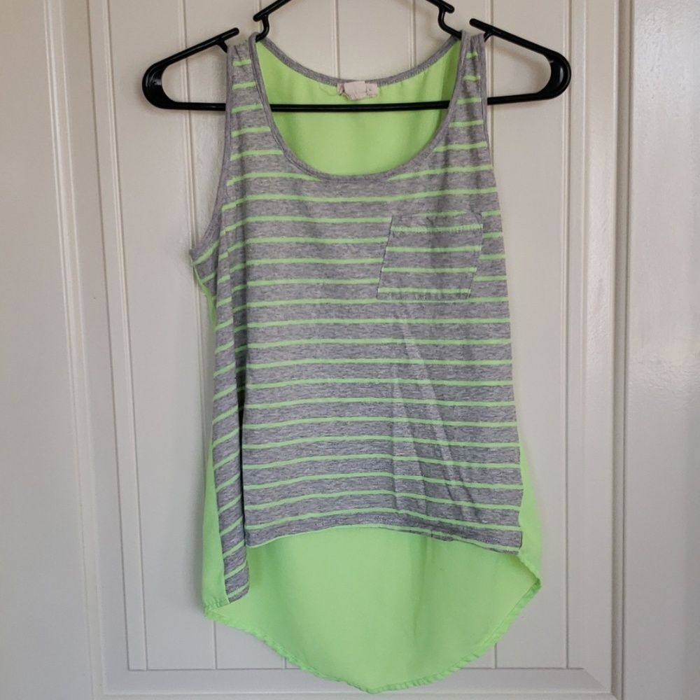 Neon-Green/Gray Tank - Picture 3 of 6